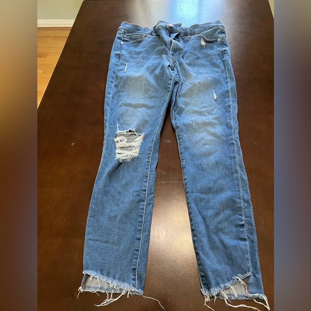 Express Women’s Size 12 Ankle Length Distressed Denim